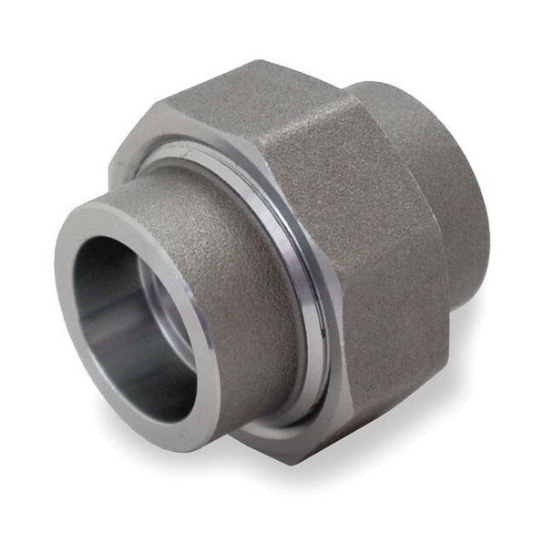 Union Union, 2" Pipe, Socket Weld, Black Forged Steel, Class 3000