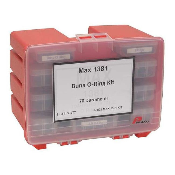 Manufacturer Varies O-Ring Asst,MaxKit,Buna 70A,1415Pc 5JJT7