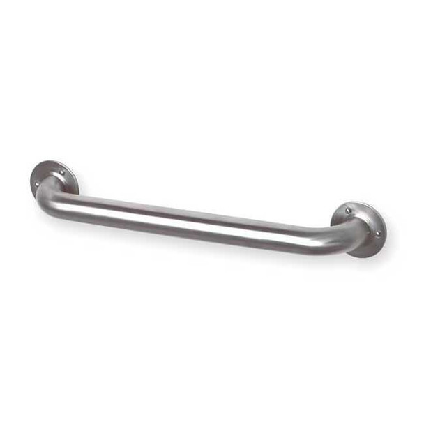Manufacturer Varies Straight Grab Bar, 18" L, Stainless Steel, Unfinished 3P920