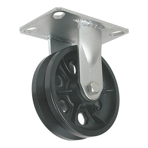 Manufacturer Varies V-Grve Rigid Cster,Cst Irn,6 in.,1000 lb 1NWE1