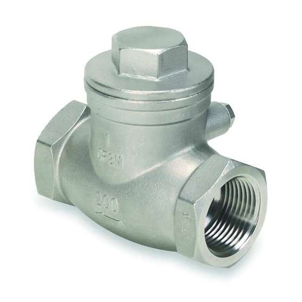 Manufacturer Varies 1" NPT Stainless Steel Swing Check Valve 4VMU2
