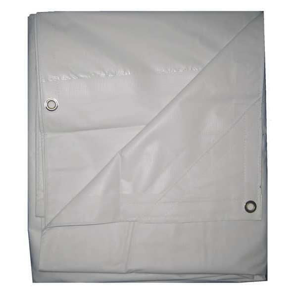 Standard Duty Tarp, 19 ft x 29 ft 4 in, 5.1 Mil, White, Polyethylene