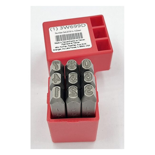 Manufacturer Varies Hand Stamp Kit, Number Set 3W699