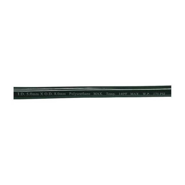 Manufacturer Varies Tubing,5 IDx8mm OD,100 Ft,Black 1PBR9