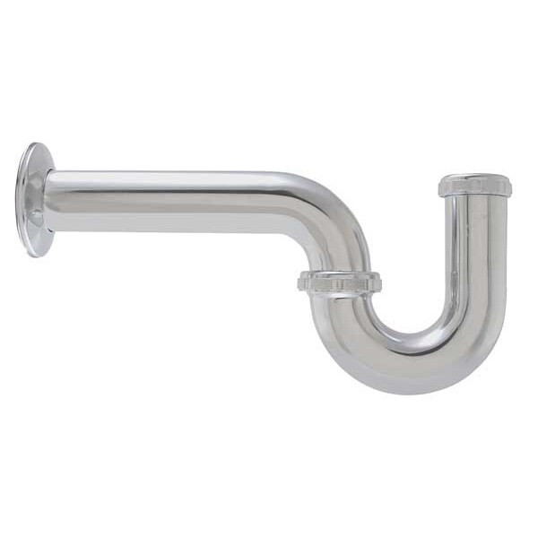 1-1/2" x 1-1/4 Dia, Brass, Chrome, Lavatory/Kitchen, P-Trap
