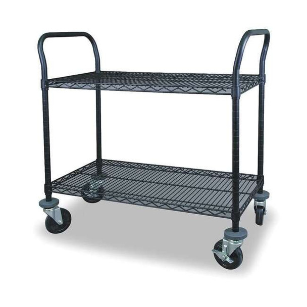 Manufacturer Varies Wire Cart,2 Shelf,36x24x39,Black 2HDN8
