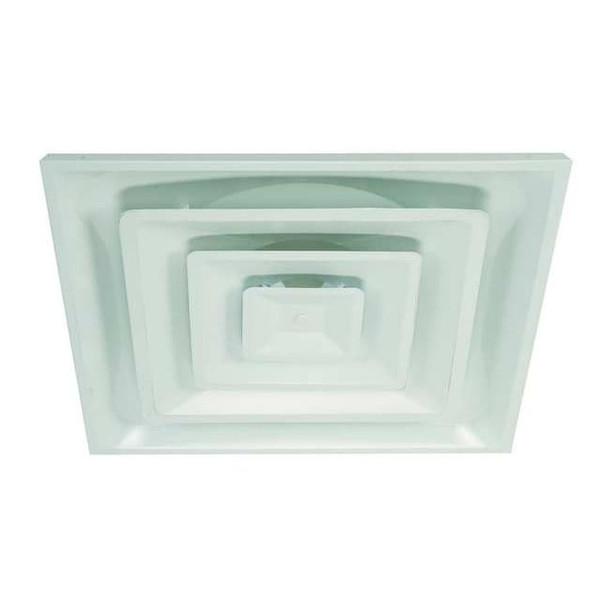 Manufacturer Varies 10 in Square 3 Cone Diffuser, White 4MJV4