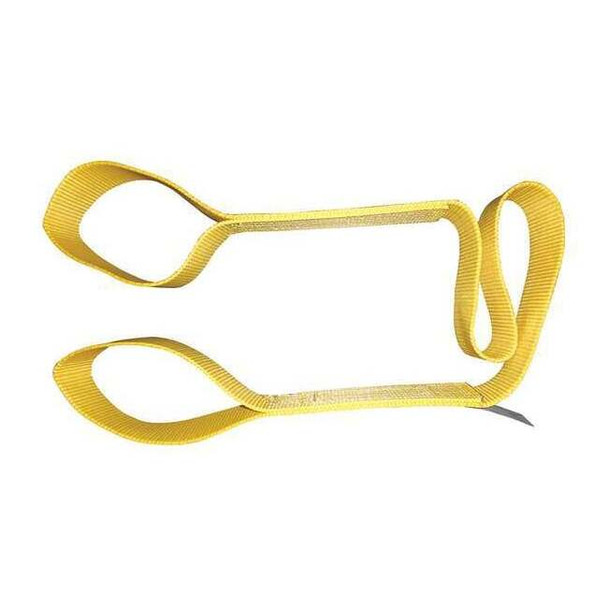 Dayton Web Sling, Type 3, 8 ft L, 2 in W, Nylon, Yellow 35XF07