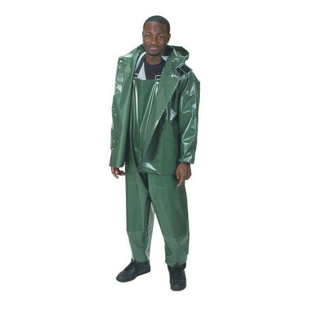 Condor Rain Jacket w/ Detachable Hood,Green,XL 4PCL7
