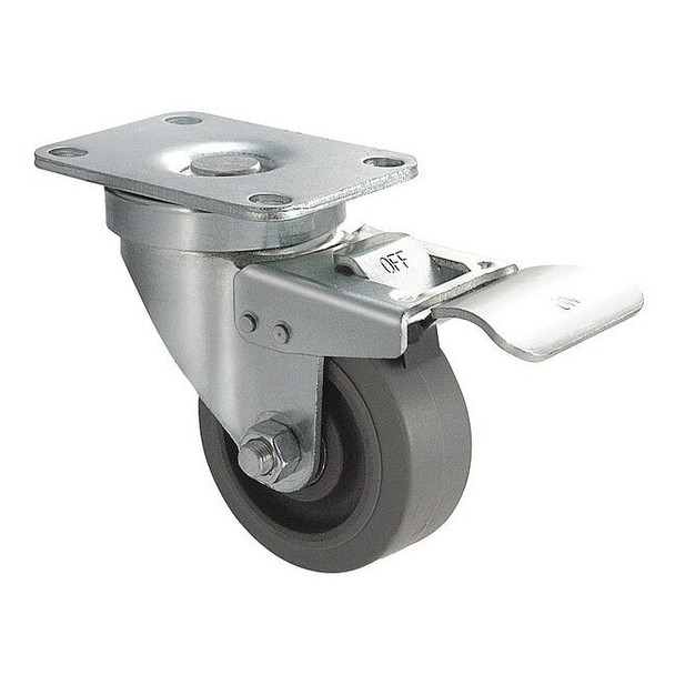 Manufacturer Varies Swivel Plate Caster,Rubber,5 in,325 lb,C 1UHY9