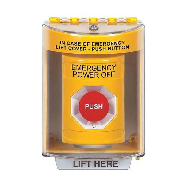 Emergency Power Off Push Button,2-7/8" D