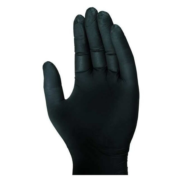 D13, Disposable Gloves, 5 mil Palm, Nitrile, Powder-Free, M (9), 100 PK, Black