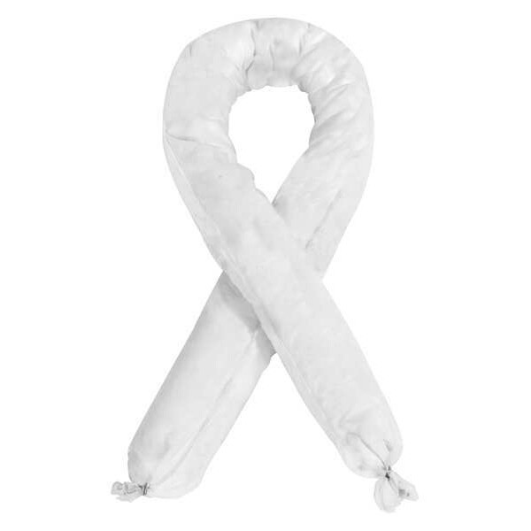 Condor Absorbent Sock,White,12 gal.,PK12 35ZR64