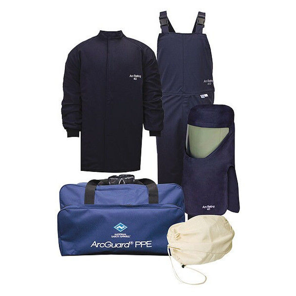 National Safety Apparel Arc Flash Protection Clothing Kit,XL KIT4SC40NGXL