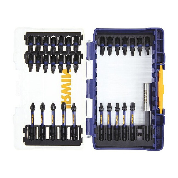 Irwin DriverBitSet,32pcs,Steel,Shank:1/4" IWAF1332
