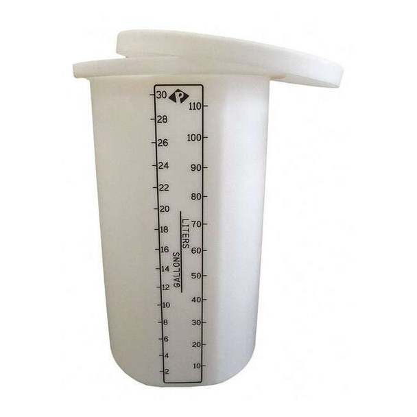 Storage Open Top Process Chemical Tank, Vertical, LDPE, Nat, 30 Gal