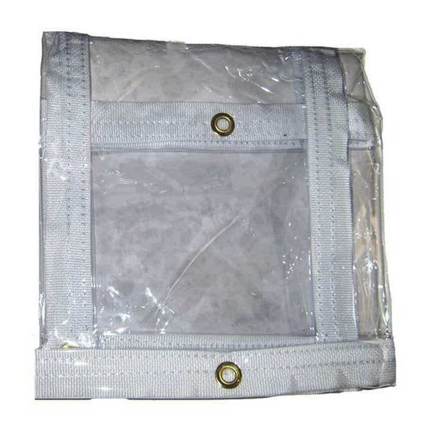 Heavy Duty Tarp, 9 ft 9 in x 9 ft 9 in, 20 Mil, Clear, Vinyl, Mildew Resistant