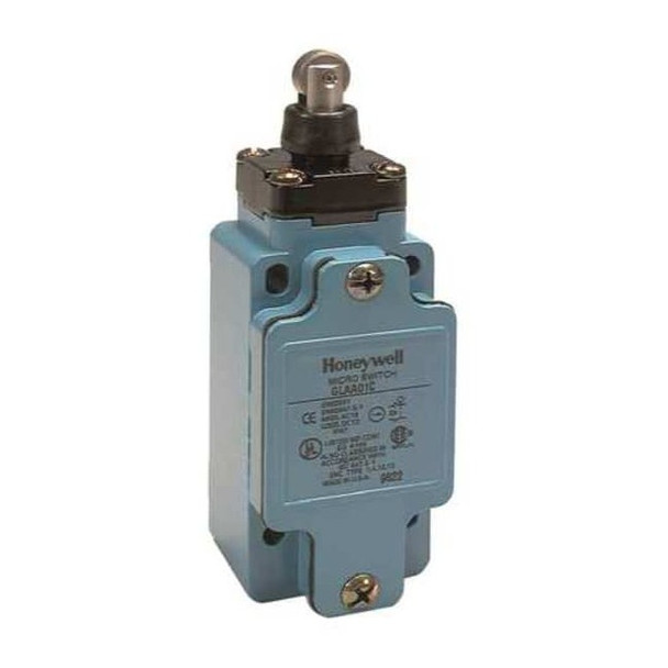 Limit Switch, Plunger, Roller, 1NC/1NO, 10A at 600V AC, Actuator Location: Top