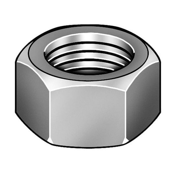 Heavy Hex Nut, #2-4-1/2, Steel, Grade 2H, Black Oxide, 2-1/32 in Ht