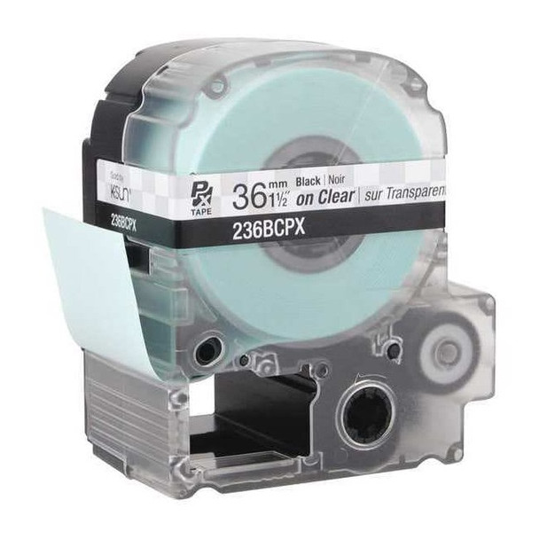 Epson Label Cartridge, Black on Clear, Labels/Roll: Continuous 236BCPX