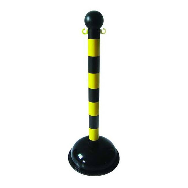 Manufacturer Varies Post,Warning,41 In H,Black/Yellow 33L680