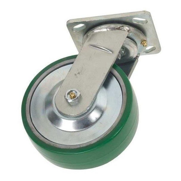 Manufacturer Varies Swivl Plate Castr,Poly,6 in.,1200 lb,Grn 1ULP2