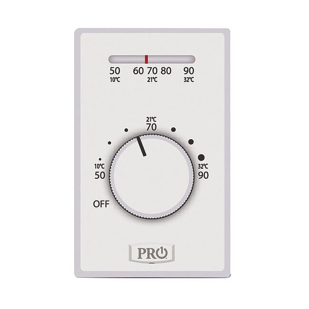 Pro1 Iaq Line Volt Mechanical Tstat, Open on Rise, DPST, 120 to 277V AC T501ML4