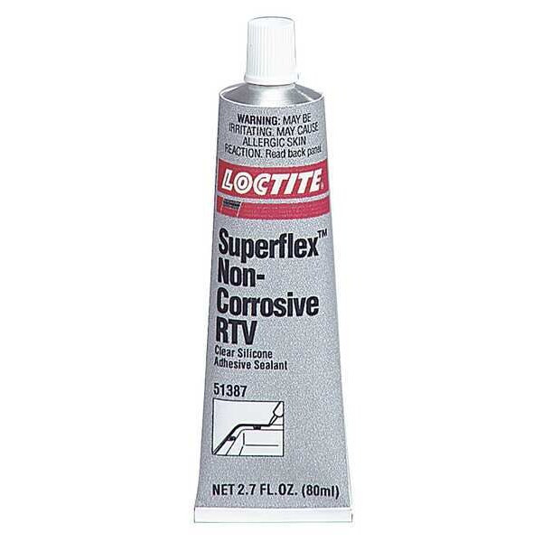 Non-Corrosive Silicone Sealant, 80 mL, Clear, Temp Range -75 to 500 Degrees F
