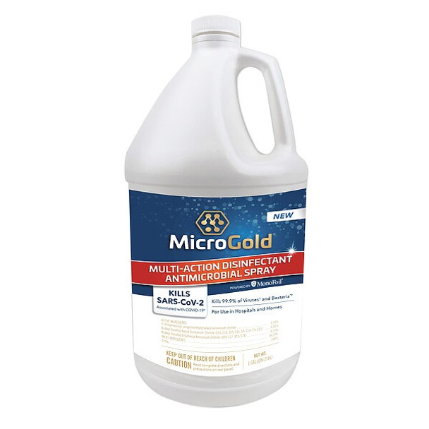 Multi-Action Disinfectant Antimicrobial Spray, Bottle, Unscented, 4 PK