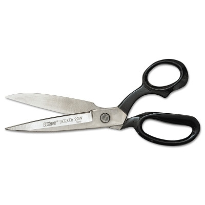 Inlaid® Wide Blade Bent Handle Industrial Shears, 12.5 OAL, Black, Sharp