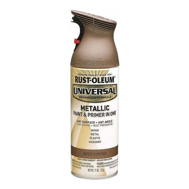 Rust-Oleum Spray Paint, Aged Copper, Metallic, Solvent, 11 oz 249132