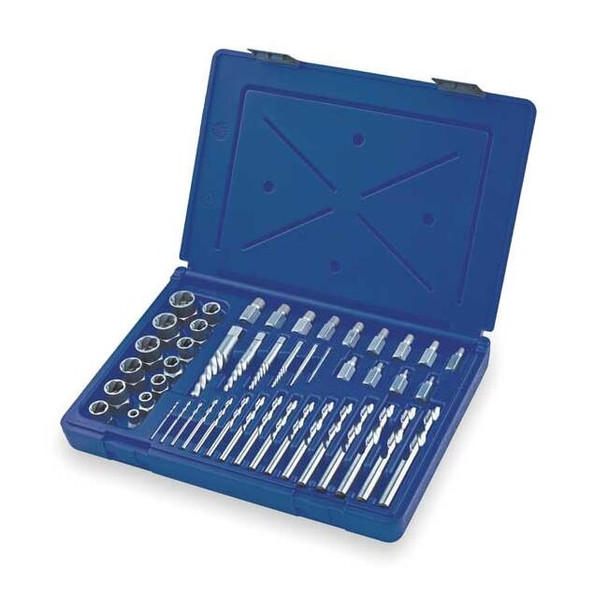 Irwin Screw Extractor Set,48pc,HCS,Case 3101010