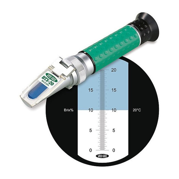 Vee Gee Refractometer, Handheld, 0-20 BTX-20