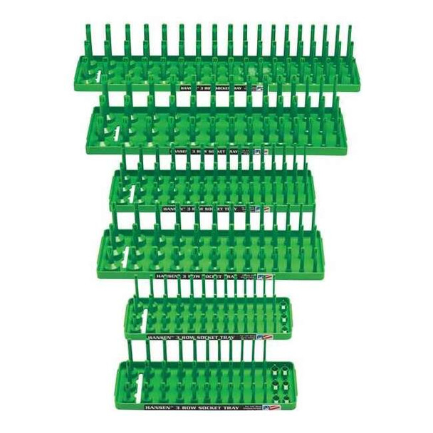Hansen Global Socket Tray, Green, Plastic, 4 1/4 in 92014