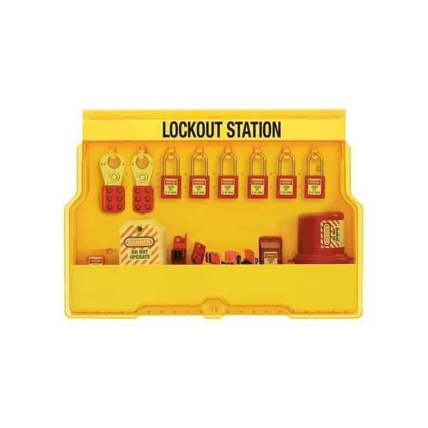 Master Lock Lockout Station,Fasteners,Yellow S1850E410PRE