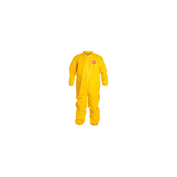DuPont Tychem 2000 CoverallElastic Wrist/AnkleStormflapTapered SeamYellowXL4/Qty