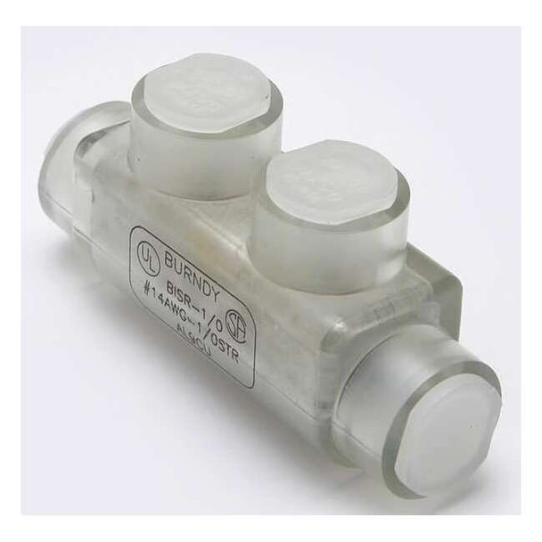 Burndy MultitapConnector,Alum,Clear,Hex,2Port BISR1/0