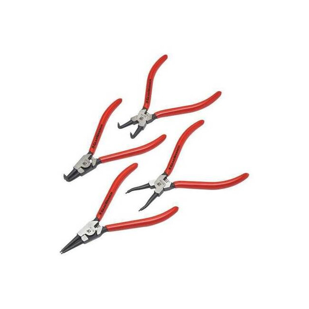 Gearwrench 4 Piece 7" Fixed Tip Internal & External Snap Ring Plier Set 82150