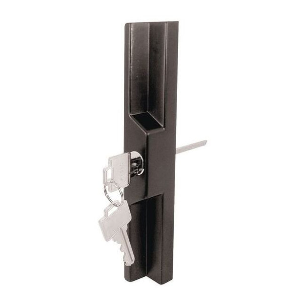 Sliding Door Outside Pull, with Key, Black Diecast (Single Pack)
