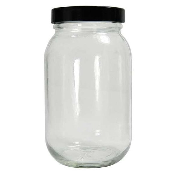 Qorpak Bottle,Wide,8 Oz,Standard,Glass,PK24 GLC-01779