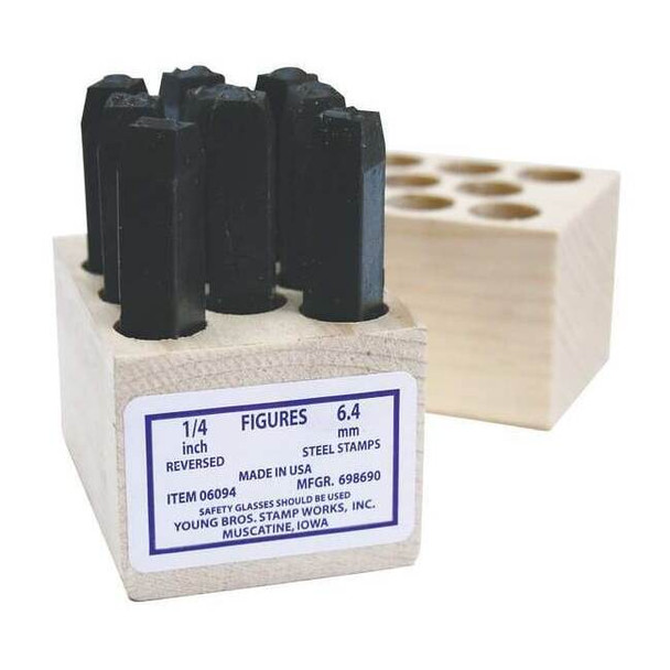 Young Bros Stamp Works Hand Stamp Kit, Number Set 03094