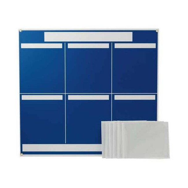 Brady LEAN METRIC BOARD 37.25INX34.25IN BLUE 114613