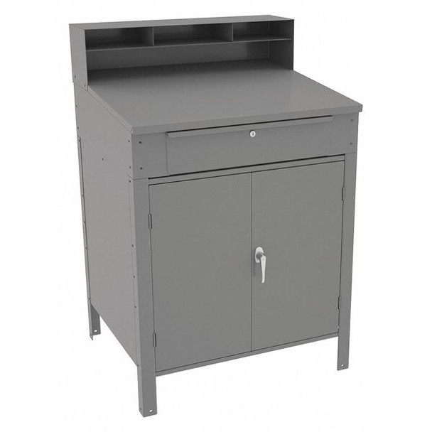 Tennsco Shop Desk,34-1/2 x 53 x 29In,Medium Gray SR-58 MED GRAY