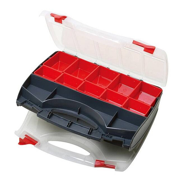 Compartment Box with 15 compartments, Plastic, 3 in H x 11 in W