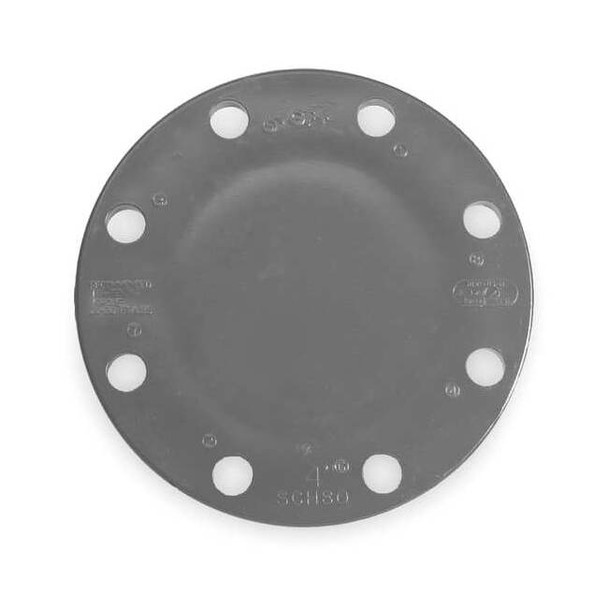 Manufacturer Varies PVC Blind Flange, Socket, 4 in Pipe Size 853-040
