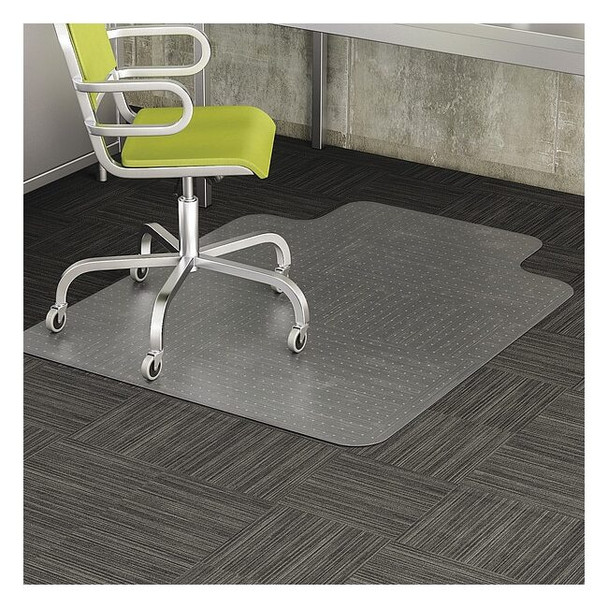 Deflecto Chair Mat,Traditional Lip,Clear,Cleated CM13432FGR