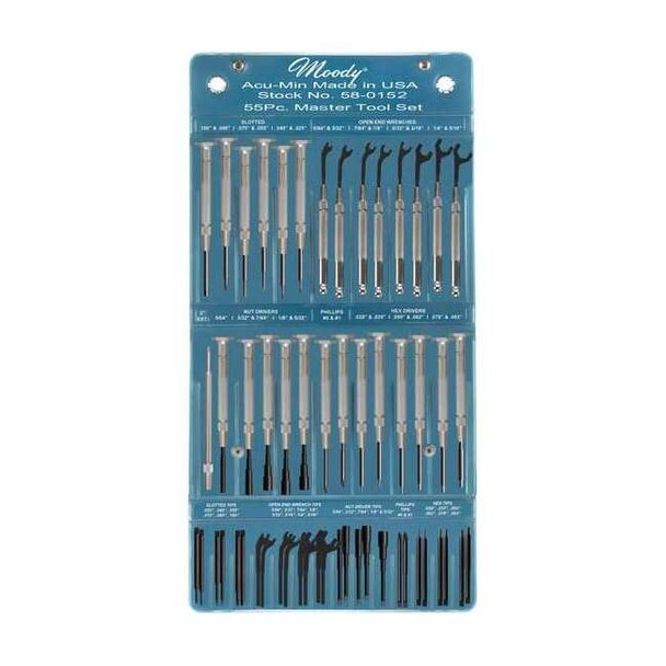 Moody Tool Precision Screwdriver Set,Combo,55 pcs. 58-0152