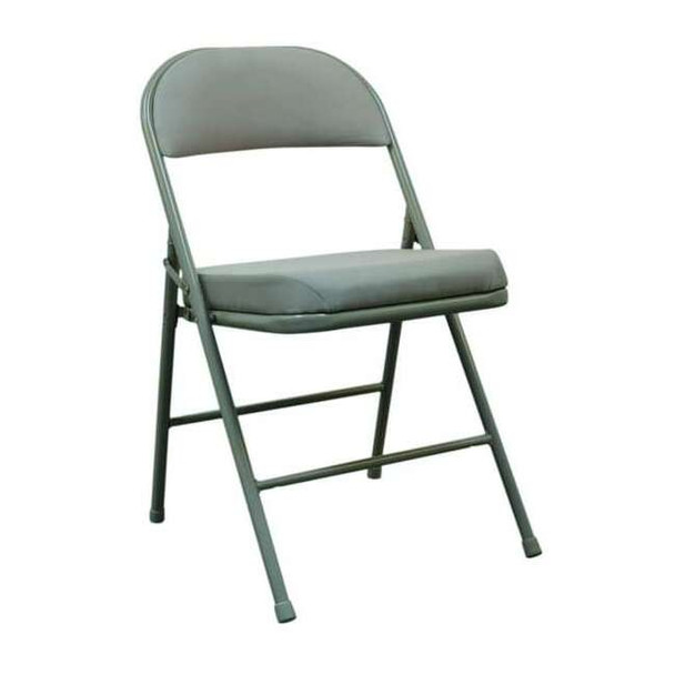 Manufacturer Varies Steel Chair with Fabric Seat/Back, Beige 2W957