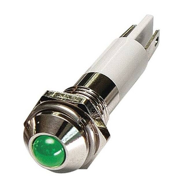 Manufacturer Varies Round Indicator Light,Green,120VAC 24M050