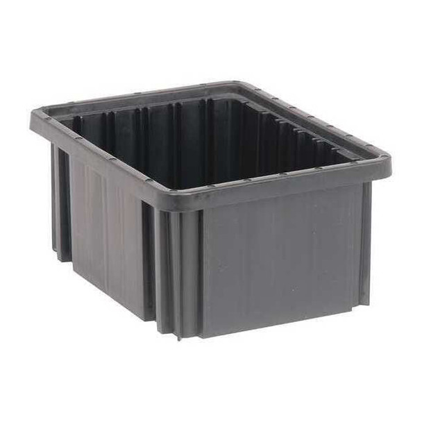 Polypropylene, Divider Box, Black, 10 7/8 in L, 5 in H